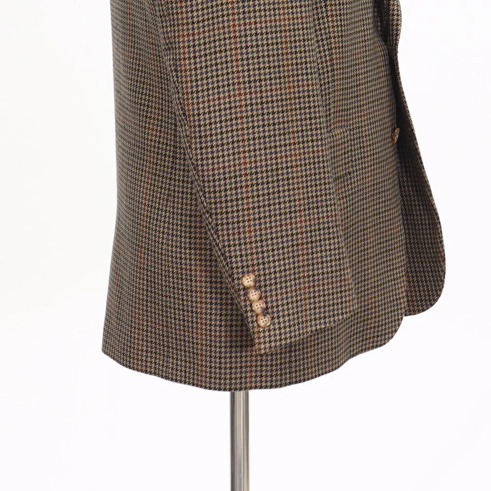 Hart Schaffner Marx 42L Brown Check 2-Button Sport Coat Blazer Jacket T227
